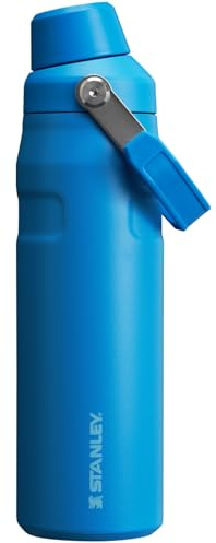 Stanley IceFlow 24 Oz Water Bottle - Angled Spout Lid - Lightweight Leakproof Water Bottle for Travel and Gym, Stainless Steel Vacuum Insulated, BPA Free - Azure