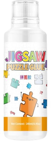 RIYAN Colla per puzzle, colla per puzzle da 240 ml con testa in spugna, sigillante per puzzle non tossico e ad asciugatura e facile da usare