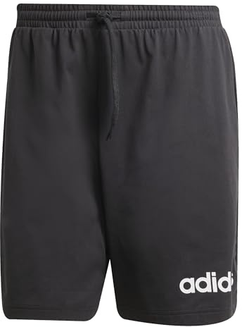adidas Homme Essentials Linear Single Jersey Short Shorts, Black/White, L
