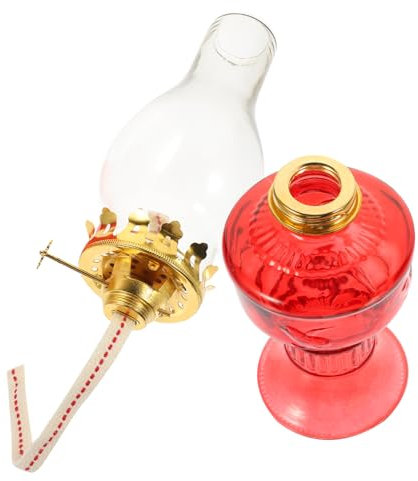 Alipis Retro Kerosinlampe Aus Klarem Glas Öl-Lampe Für Innenräume Vintage Tischleuchte Für Wohnzimmer Schlafzimmer Partys Und Besondere Anlässe Stimmungsvolle Atmosphäre Schaffen