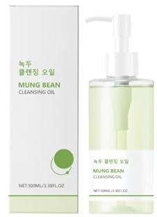 Mungbohnen-Reinigungsöl: Tiefenreinigung, entfernt effektiv Augen-, Gesichts- und Lippen-Make-up, wirkt erfrischend und strafft nicht, geeignet für alle Hauttypen