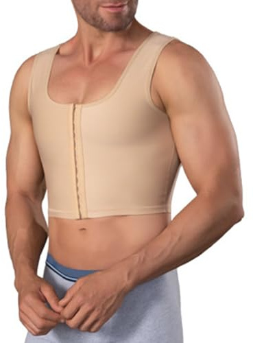 WKZSXXMJ Canotta da Uomo a Compressione Rigida Canotta Post-operatoria a Compressione per Ginecomastia per il Sostegno del Seno e del Torace(S)