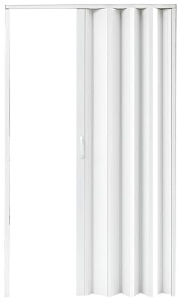 XLIHAWY Puertas Acordeón, Interiores PVC Puerta Plegable, Puertas Armario con Pestillo, Manija, Herrajes Montaje para Privacidad Separador Ambientes(80x40cm)