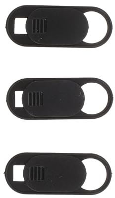 TOKIDNY 3 Piezas Protector de Lente para Cámara Web Tapas Delgadas y Resistentes Cubiertas para Privacidad y Protección contra Arañazos Fáciles de Instalar y Retirar Color Negro