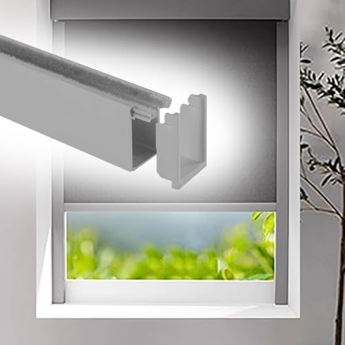 2 Pcs Gray U-Shaped Window Shades Side Ra 78in Light Blocker Strips for Nursery & Bathroom Privacy Protection Sleepy Time Blocking Panels