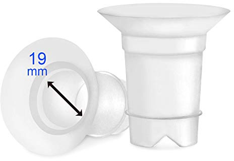 Maymom Inserti per Flangia 19 mm Compatibili con Scudi/Flange da 24 mm Medela e Spectra e Coppe Indossabili Momcozy/Willow, per Ridurre il Tunnel del Capezzolo da 24 mm a 19 mm, 2 Pezzi