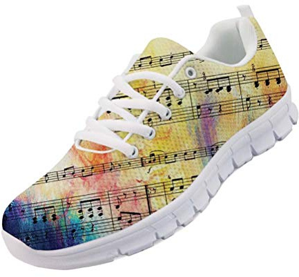 chaqlin Femmes Dames Formateurs Chaussures de Sport léger athlétique Running Baskets pour Adolescent Filles Mode Chaussures avec la Note de Musique Taille de Conception 39