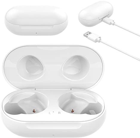 Kabelgebundene Ladehülle kompatibel mit Samsung Galaxy Buds+ Plus SM-R175, Ersatz-Ladegerät-Dockingstation für Galaxy Buds SM-R170 Bluetooth-Ohrhörer (weiß)