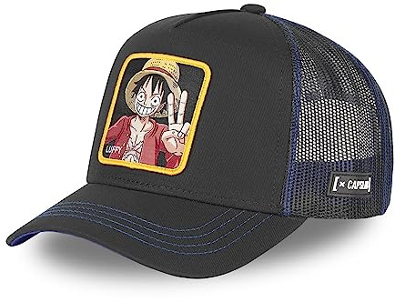 Capslab Luffy One Piece Negro Gorra de Camionero
