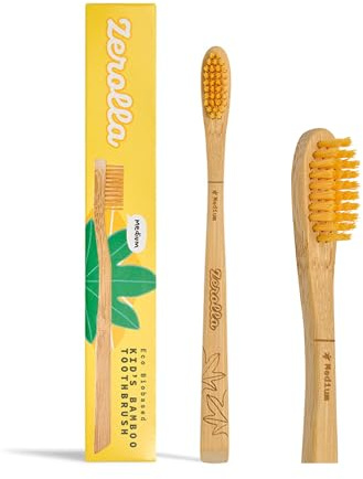 Zerolla Eco Biobased Bamboo Toothbrush Bristles | BPA-Free Bionylon from Castor Oil | Zero Waste & Plastic-Free (Kid's Bristles)