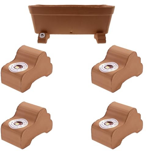 CERÁMICA ESPAÑA | Soporte para Macetas y Jardineras | Pack x4 Modelo J03 | 4.5x9x5.5 cm