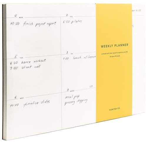 Weekly To-Do List Notepad – Desk Pad for Work and Study, Minimal, 11.7x8.3 Inches