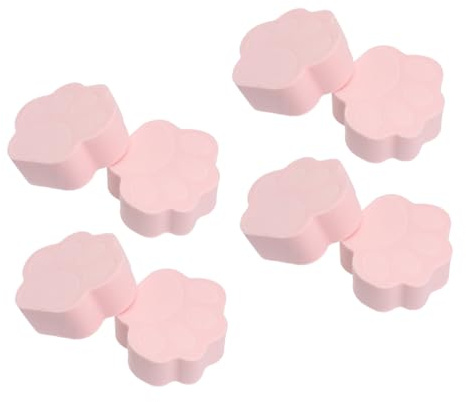 Baluue 8piezas Esponja Para Polvos De Doble Uso Secas y Húmedas Forma De Pata De Gato Para Aplicar Maquillaje y Limpiar La Piel Incluye Esponjas De Maquillaje Facial