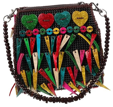 LIFKOME Damentasche Umhängetasche Geldbörsen Umhängetasche Für Damen Umhängetasche Handtaschen Vintage Fransentasche Fransen Umhängetasche Vintage Fransen Geldbörse Polyester