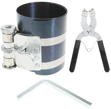 Kit de compresor de segmentos de pistón - banda de sujeción de pistón, juego de herramientas de compresor de segmentos de pistón | herramienta de instalación de pistón con carraca ajustable, kit de de