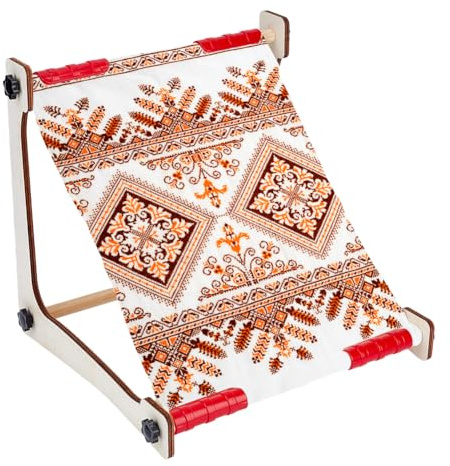 PH PandaHall Support de Table à Broder Support de Cadre de Broderie en Bois pour Point de Croix avec Base en Bois Robuste pour Travaux D'Aiguille Quilting Couture et Couture à Domicile
