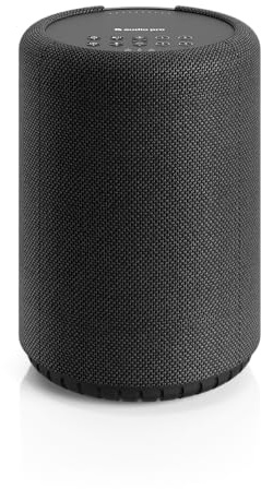 Audio Pro Altoparlante multiroom A10 MkII W, WiFi e Bluetooth 5.0, 52 W Digital Class D, Crossover 300Hz, AirPlay 2, Google Cast, Spotify Connect, Bluetooth 5.0, montaggio a parete/soffitto (nero)