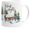 Autiga Kaffee-Tasse Weihnachten Winter Schnee Silent Night Christmas Weihnachts-TASE Kaffeetasse Teetasse Keramiktasse weiß Unisize