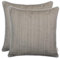 Brandsseller 2er Set Outdoor Kissen 45x45 cm – Wetterfeste Zierkissen mit Paspel in Leinenoptik – Wasserabweisende Gartenkissen & Dekokissen für draußen – Sofakissen für Balkon & Terrasse - Taupe
