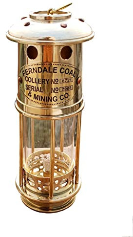 Nautical Brass Polished 7 Miner Lamp Antique Maritime Ship Boat Oil Lantern Gift