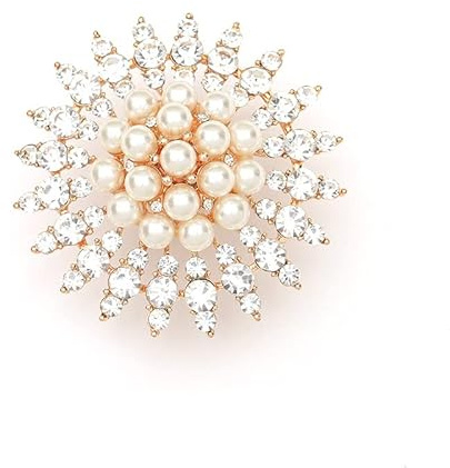 Grande bague de mariage vintage avec fausses perles en oxyde de zirconium Bijou exagéré réglable pour anniversaire, cocktail, fête Cadeau d'anniversaire
