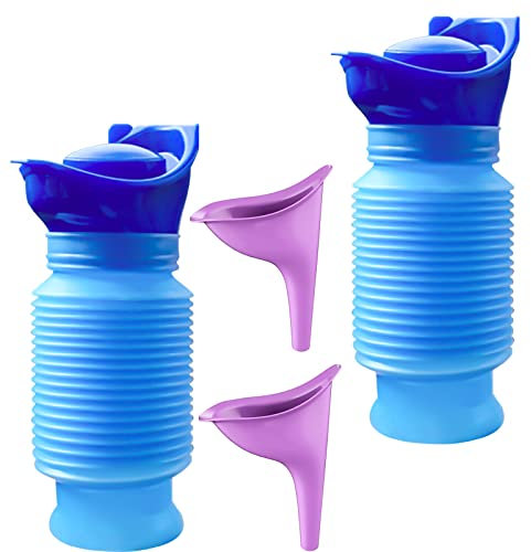 Orinatoio Portatile Orinatoio di Emergenza: HOMURY 4 Pezzi 750 ml Orinatoio Portatile Unisex per Bambini, Adulti, Viaggi, Donne, Campeggio