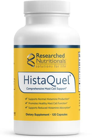 Researched Nutritionals HistaQuel - Dual-Action Histamine & Mast Cell Support Formula - Clinically Researched Flavonoid & Herbal Formula with Stinging Nettle & Black Cumin Seed Oil, 120 Capsules