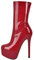MissHeel Plateau Kurzschaft Stiefel stilettos High Heels Elastische Stiefeletten Lack Rot EU 40