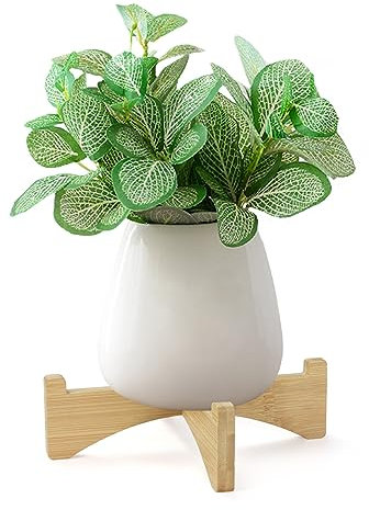 Support de Plantes en Bois pour Intérieur et Extérieur - Pot de Fleurs Moderne pour Pots de 20,3 cm - Simple pour Terrasse, Maison (17,3 x)