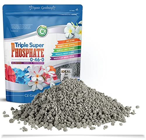 Triple Super Phosphate 0-46-0 Fertilizer Made in USA - TSP Phosphorus Plant Food for Indoor/Outdoor Plants, Flower Gardens, Fruit and Vegetable Gardens, Holistic Herbs, Trees and More!