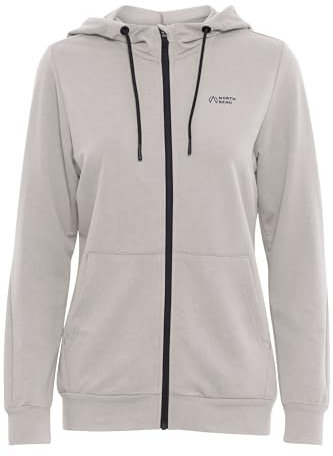 NORTH BEND NBBrenta Damen modische Sweatjacke Kapuzenjacke Hoodie komfortabel mit Kapuze, Größe:38, Farbe:Drizzle (1139)