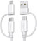 BASESAILOR Car Charger Cable for iPhone 16 15 Pro,4 in 1 Universal USB C Charging Cord 3M for AirPods 4th Generation,60W Multi Charger Cord Lead with USBC/Lightning Adapter for CarPlay,iWatch 9,S24,17