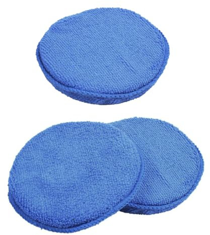 XUKZIMA 3 Pcs Handpolierschwamm Set Mikrofaser Polierschwamm Autowachs Reinigungs Polierschwämme Zum gleichmäßigen Auftragen von Politur Wachs und Pflegemitteln
