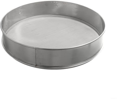 Yuanpgky Tamis à farine rond en acier inoxydable de 40 cm, passoire à mailles fines, filtre à sucre, filtre à huile, tamis fin pour la cuisson du gâteau, du pain