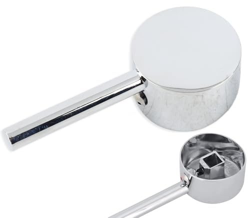 HERCHR Bathroom Faucet Handle Compatible with 45mm Tap Cartridge Zinc Alloy Kitchen Basin Toilet Faucet Lever Replacement Polished Chrome Finish, Valve Core: 45mm / 1.8in, Diameter: 45mm / 1.8in