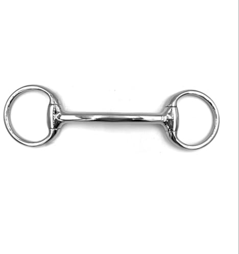 Equine Smile ES0095 Olive Head Bar Bit Stainless Steel Pony to Full Size Ring Diameter 55 mm Bit Thickness 13 mm (8.5 cm)