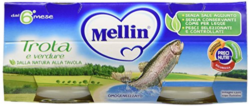 Mellin Omogeneizzato Trota, 24 Vasetti da 80 gr