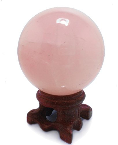 Polar Jade Rose Quartz Crystal Spheres, Rare Protective Stone Balls for Decoration, Healing, Meditation, Feng Shui, Hand-made (50mm)