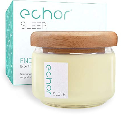 Echor Sleep Candle | Essential Oils Relaxation Calming Candle | Aromatherapy Scented Vegan Soy Wax Sleep Gift | Lavender, Ylang Ylang, Geranium & Sweet Orange