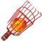 Fruit Picker Tool, Fruit Catcher Head, Grabber Stick Metal, Outdoor Garden Tools for Fruit Tree Apple Pear Lemon Pick Up 1.6 / 2.4 / 3.6m Without Telescoping Pole Stainless Steel Big Basket (Ø 145mm)