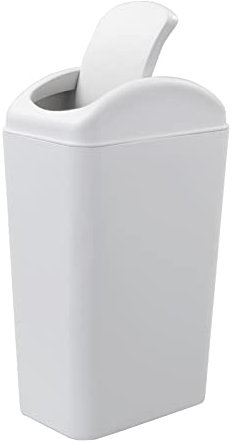 Buyitt Plastic Swing Bin Trash Bin, Waste Bin with Lid, 14 L, 1 Pack
