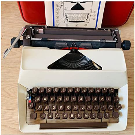 fivenum Klassische manuelle Schreibmaschine mit Farbband und tragbarer Abdeckung (Normaler Gebrauch) 30 * 30 * 10CM
