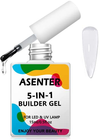 ASENTER Gel Ricostruzione Unghie Autolivellante Rinforzante Semipermanente Trasparente 15ml