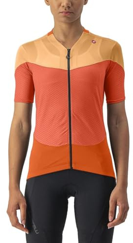 CASTELLI 4523040-855 Gradient Color Block Jersey Scarlet Lava/Soft Orange T-Shirt L