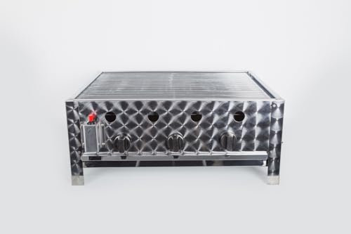 Gazcamp Gasgrill Gastrobräter 10,0 kW 3-flammig 70 x 56 x 31 cm (mit Grillrost & Abtropfschale)