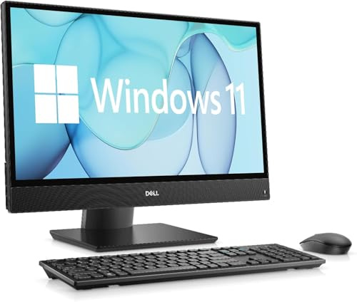 Dell OptiPlex 3280 All-in-One PC desktop FHD (1920x1080) Desktop Computer, Intel Core i3-10100, 8 GB di RAM, 256 GB SSD, HDMI, tastiera QWERTY, Win11 Pro (rinnovato)