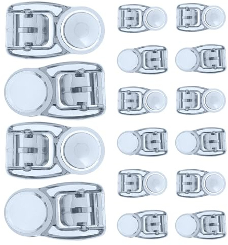 HONITANO Lot de 8 Boucles en Plastique Noires pour Lunettes de Natation, Clips de Remplacement Universels Verrouillage Sécurisé, Accessoires Pratiques pour Sangle de Lunettes de