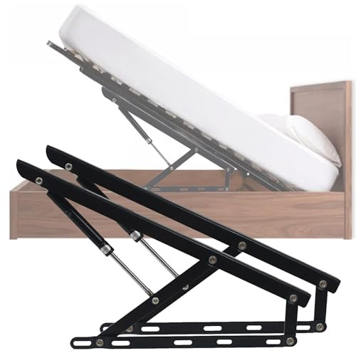 2 st hydrauliska sänglyftningsmekanism kraftiga gasstag för soffa och förvaringsbäddar pneumatiskt sänglyftsats uppåtgående lyftsystem (1 500 mm)
