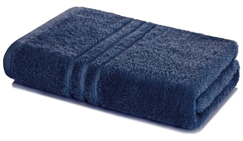 Lavea® Asciugamano Bagno 80x200 cm in Spugna 100% Cotone Morbido e Assorbente – Perfetto come Asciugamano Doccia Grande e come Asciugamano Palestra – Blu navy