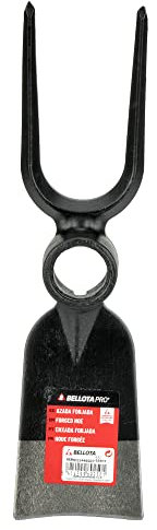 Bellota HOE344600P - Azada forjada Doble Uso, Horquilla con Diente en Forma de Diamante y azada, con Sistema antigiro.